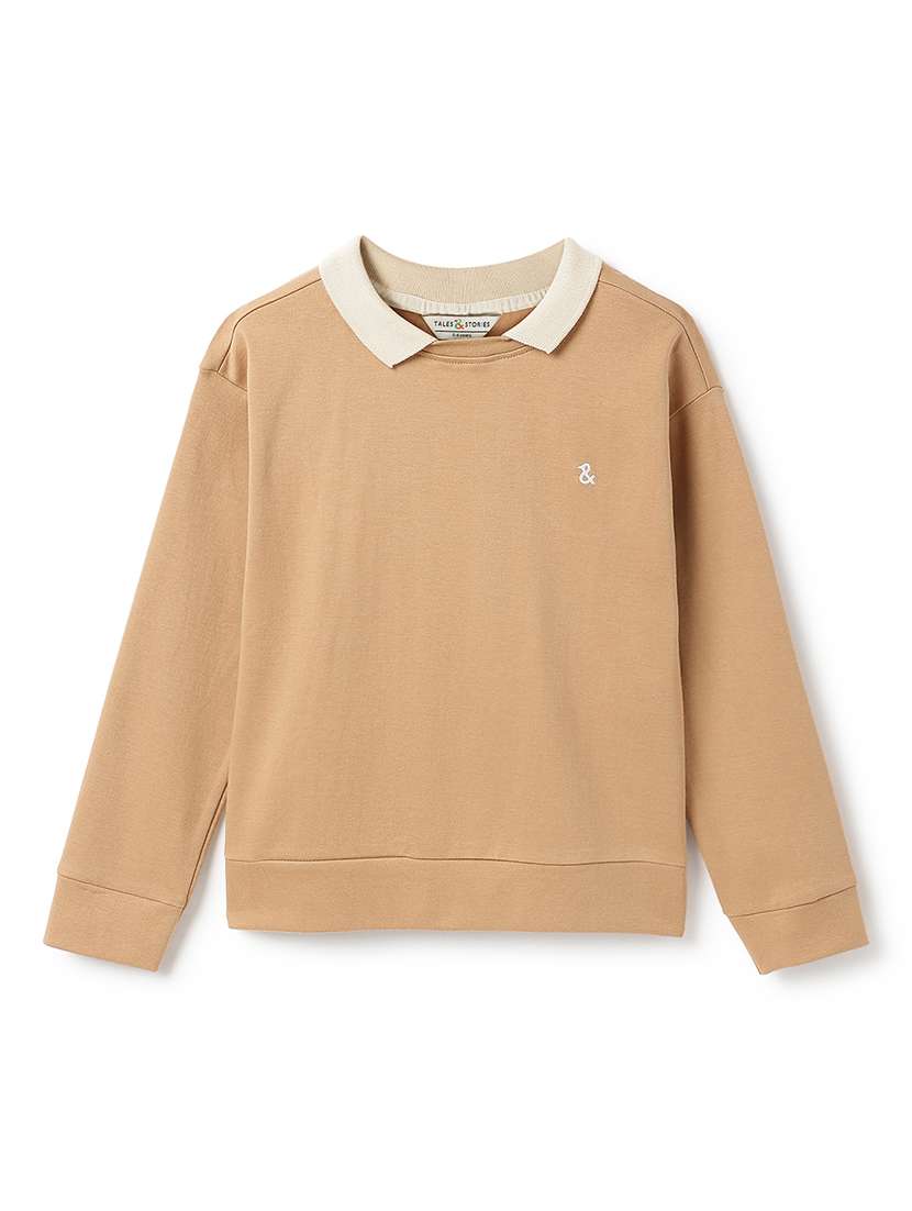 Boys Solid Long Sleeves Regular Fit T-shirt - 22589642 -  Standard Image - 1