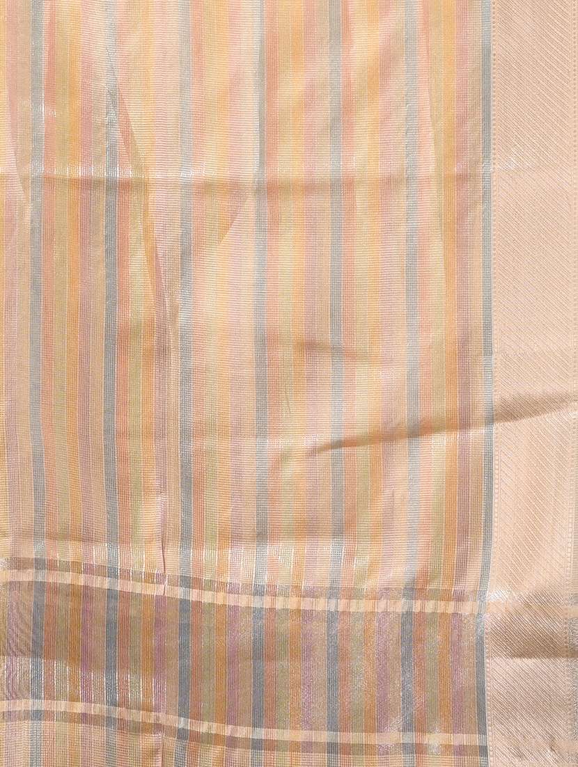 women striped bordered saree with blouse - 22589680 -  Standard Image - 4