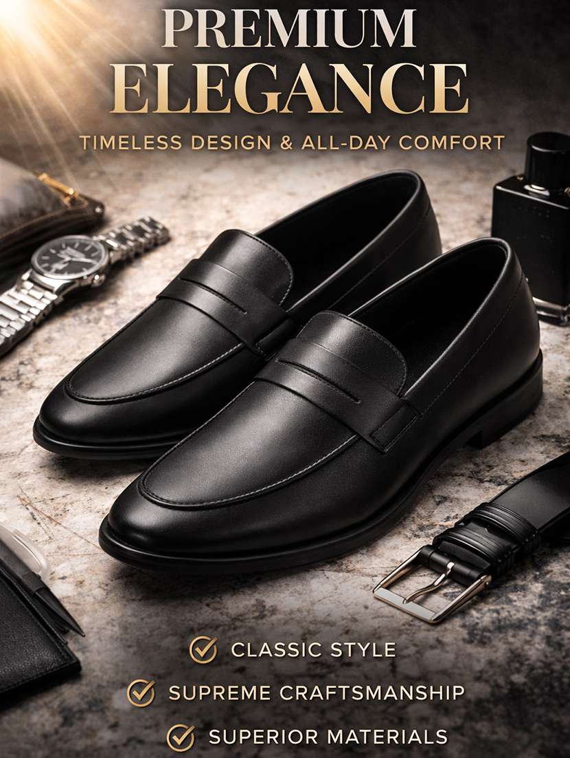 Men Solid Slip On Formal Shoes - 22589811 -  Standard Image - 4