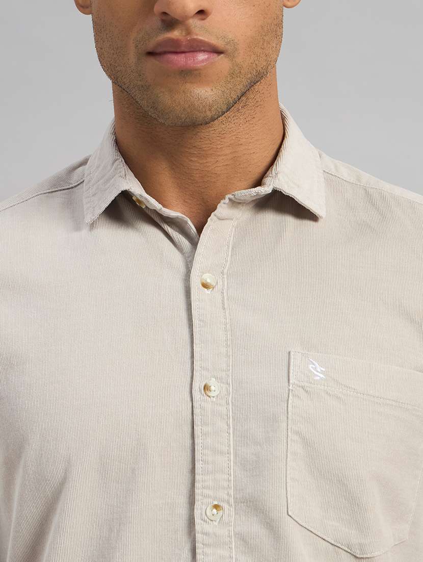 men solid long sleeve regular fit casual shirt - 22589887 -  Standard Image - 1