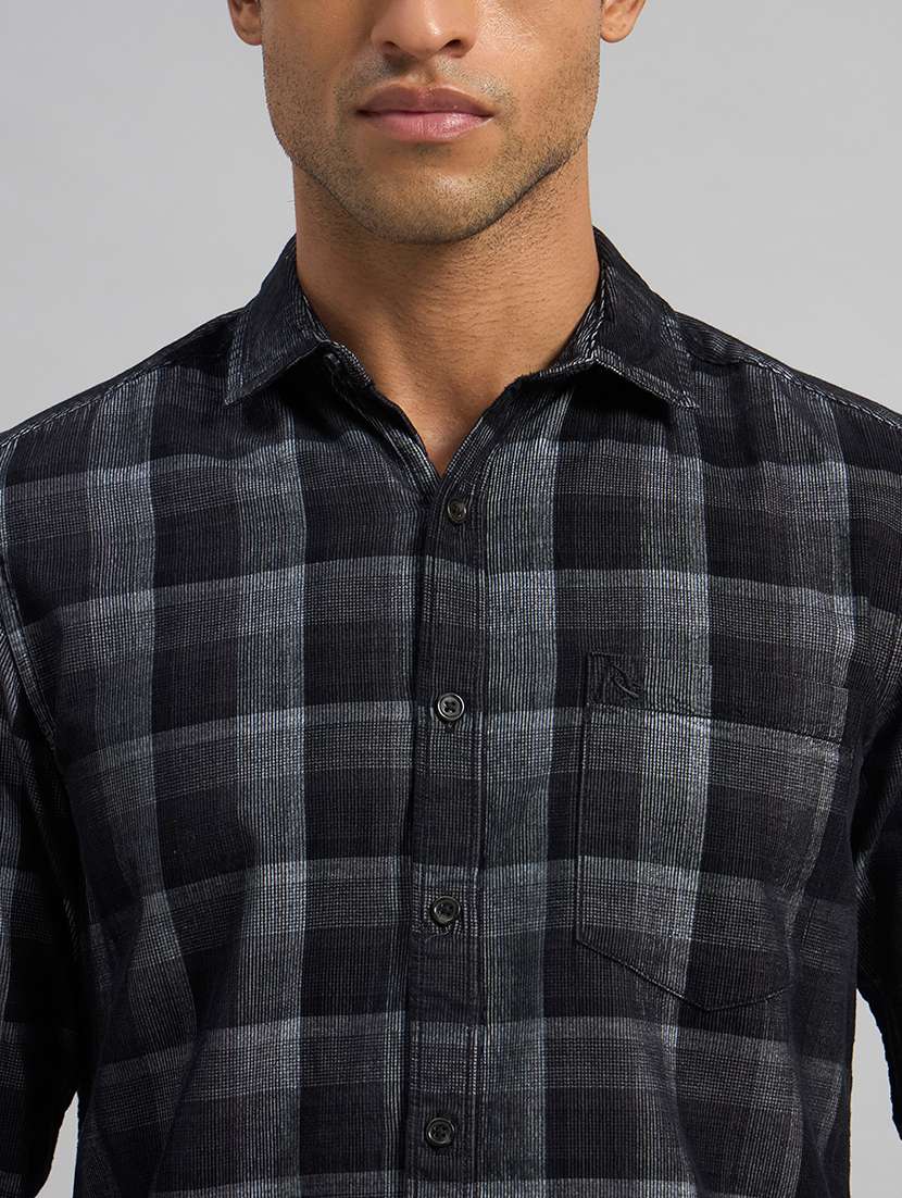 men checkered long sleeve regular fit casual shirt - 22589894 -  Standard Image - 1