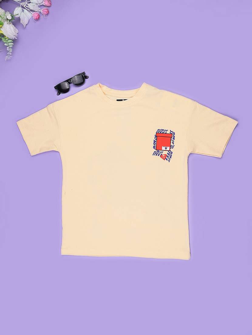 Boys Printed Short Sleeves Regular Fit T-shirt - 22589923 -  Standard Image - 1
