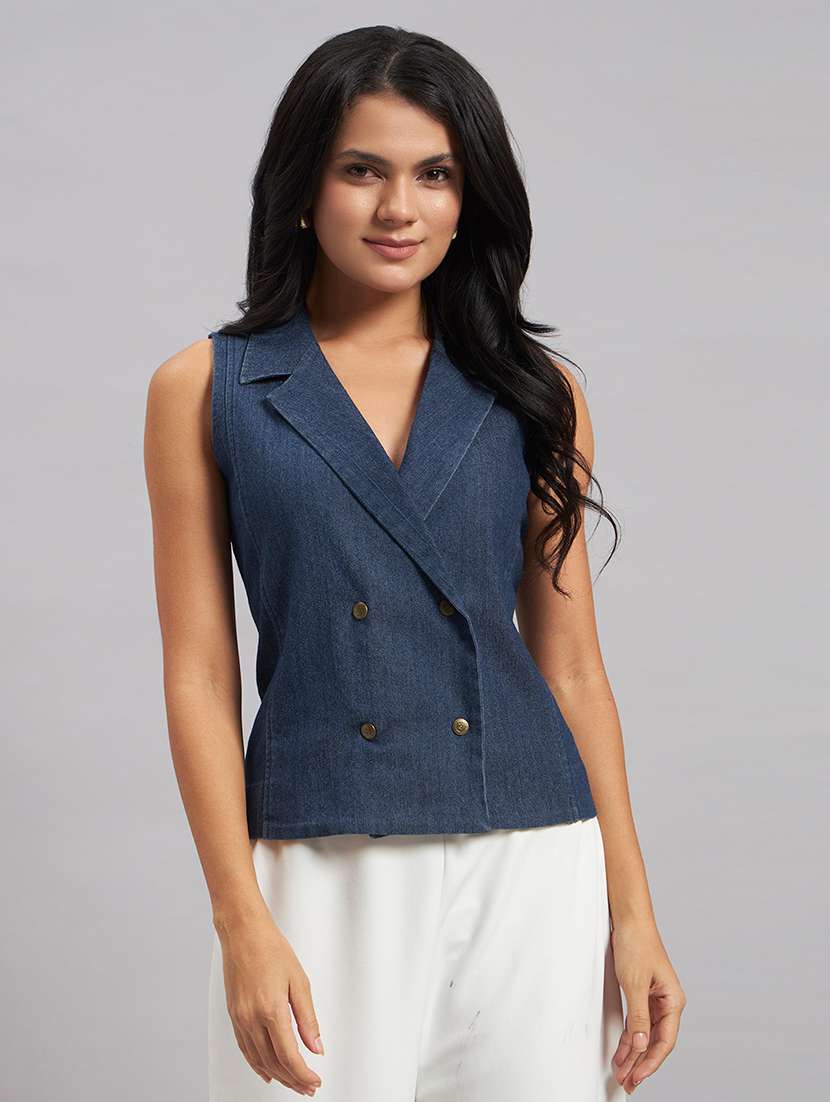 women solid sleeveless vest top
