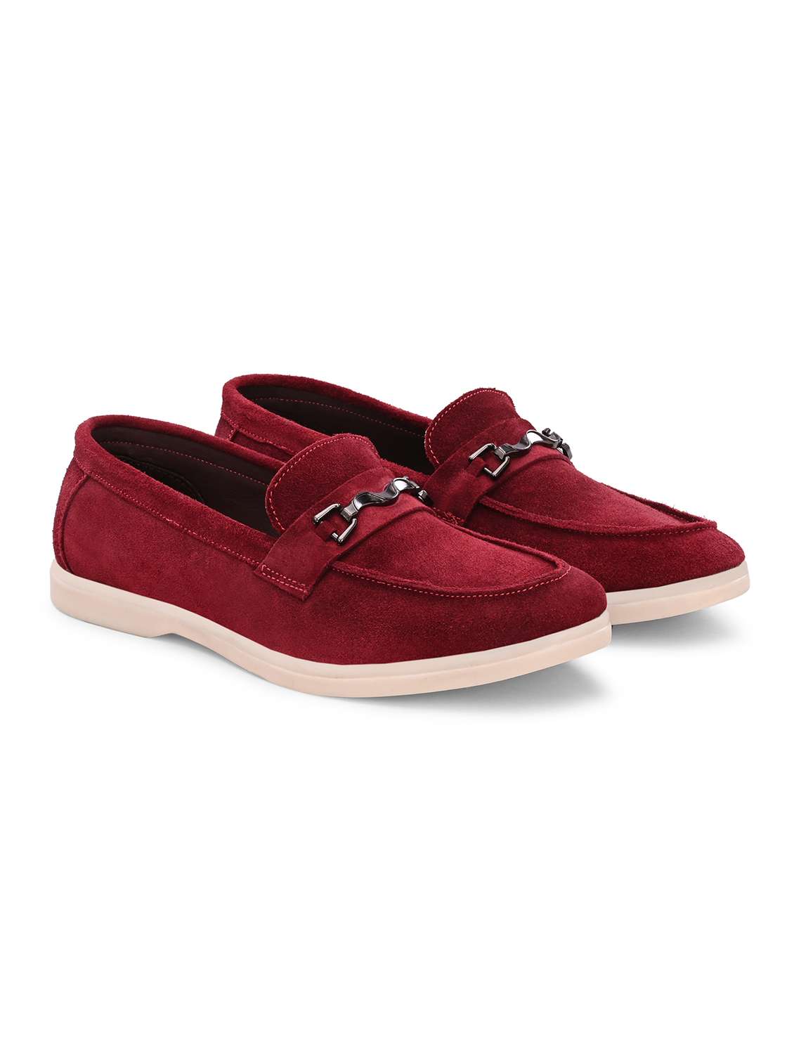 men solid slip on moccasins - 22589958 -  Standard Image - 1