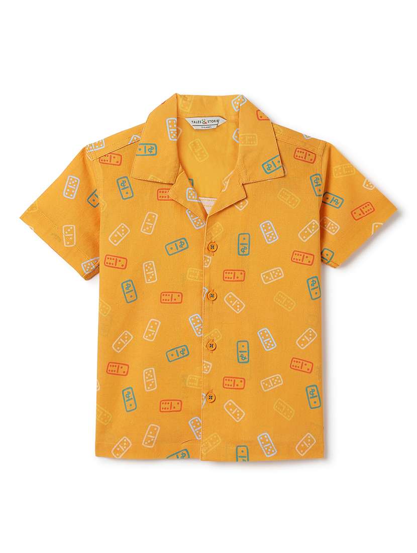 Boys Printed Short Sleeves Regular Fit Shirt - 22589972 -  Standard Image - 1