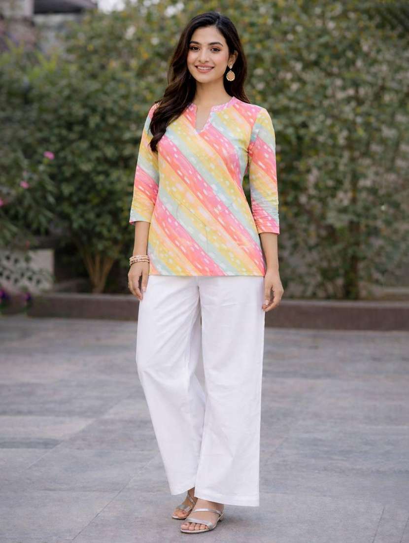 Women Printed Three Quarter Sleeve Ethnic Co-ord Set - 22590147 -  Standard Image - 1