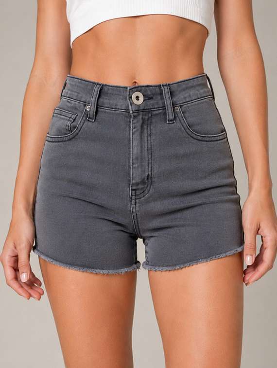 women solid mid rise regular fit shorts - 22590160 -  Standard Image - 1