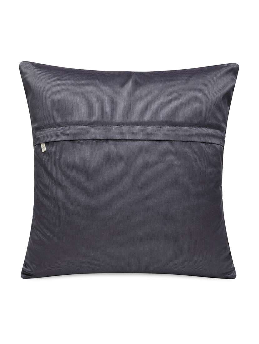 Set Of 2 Decorative Throw Pillow Cover, Floral Embossed Pattern, Champagne Gold, Satin Finish 16x16 Inh - 22590203 -  Standard Image - 4