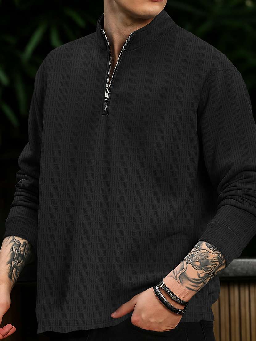 men self design long sleeve regular fit t-shirt - 22590226 -  Standard Image - 1