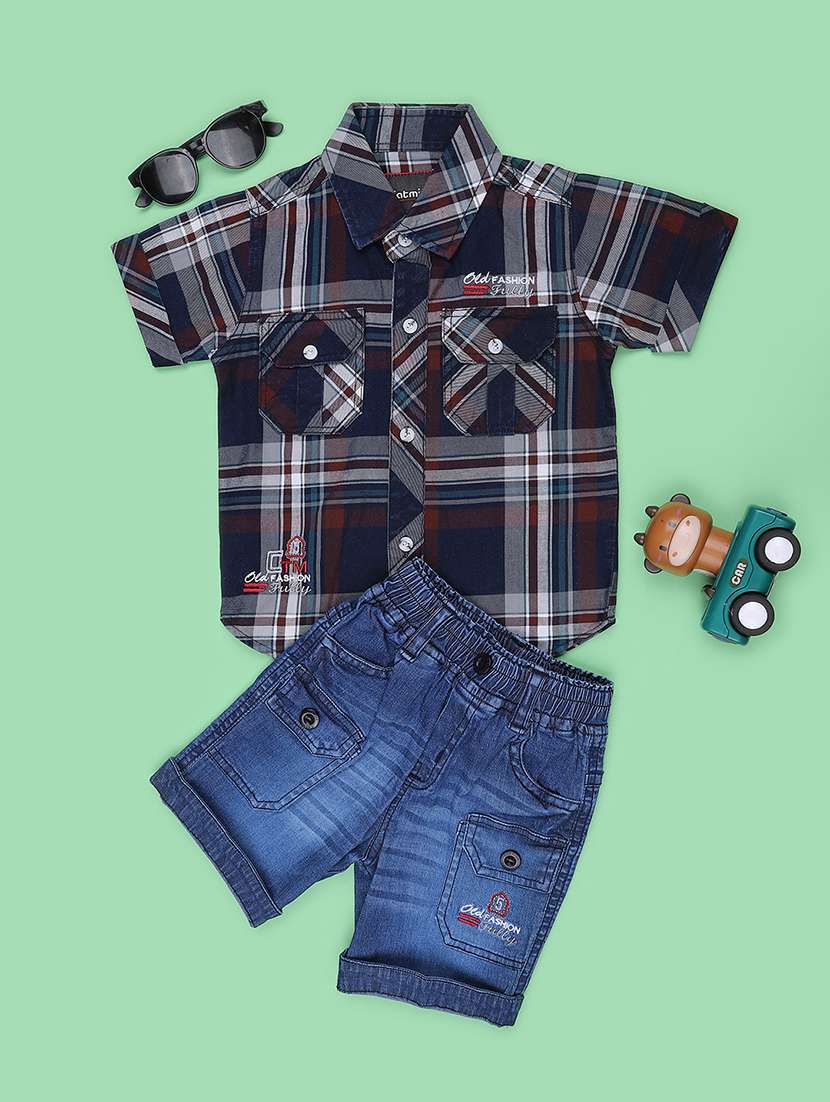 Boys Printed Short Sleeves Shirt And Shorts Set - 22590325 -  Standard Image - 1