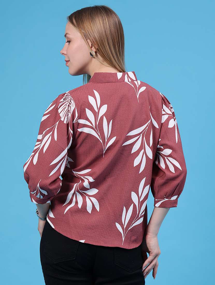 Women Printed Three Quarter Sleeves Regular Fit - 22590527 -  Standard Image - 4
