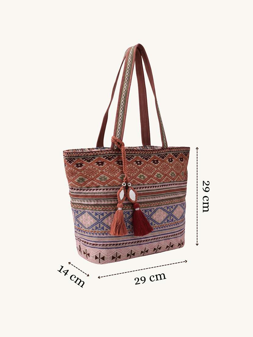 Women Embroidered Regular Tote Bag - 22590684 -  Standard Image - 4