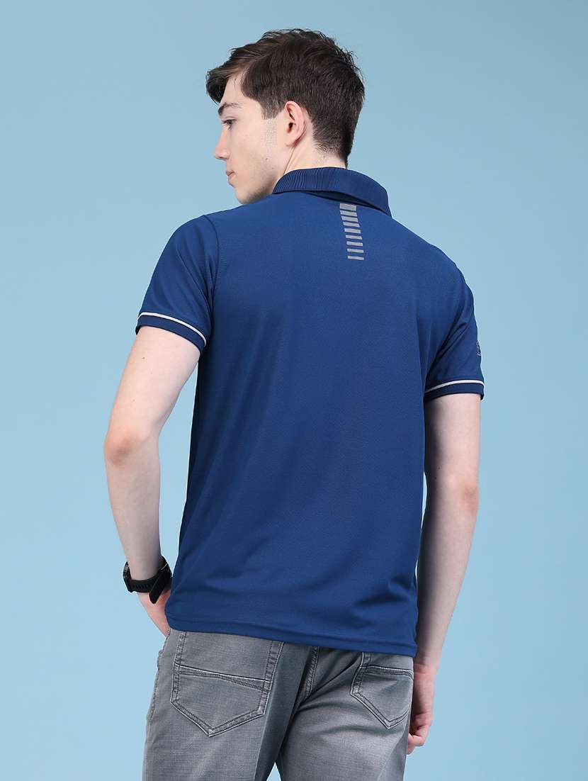 Men Solid Short Sleeve Slim Fit Polo T-shirt - 22590776 -  Standard Image - 4