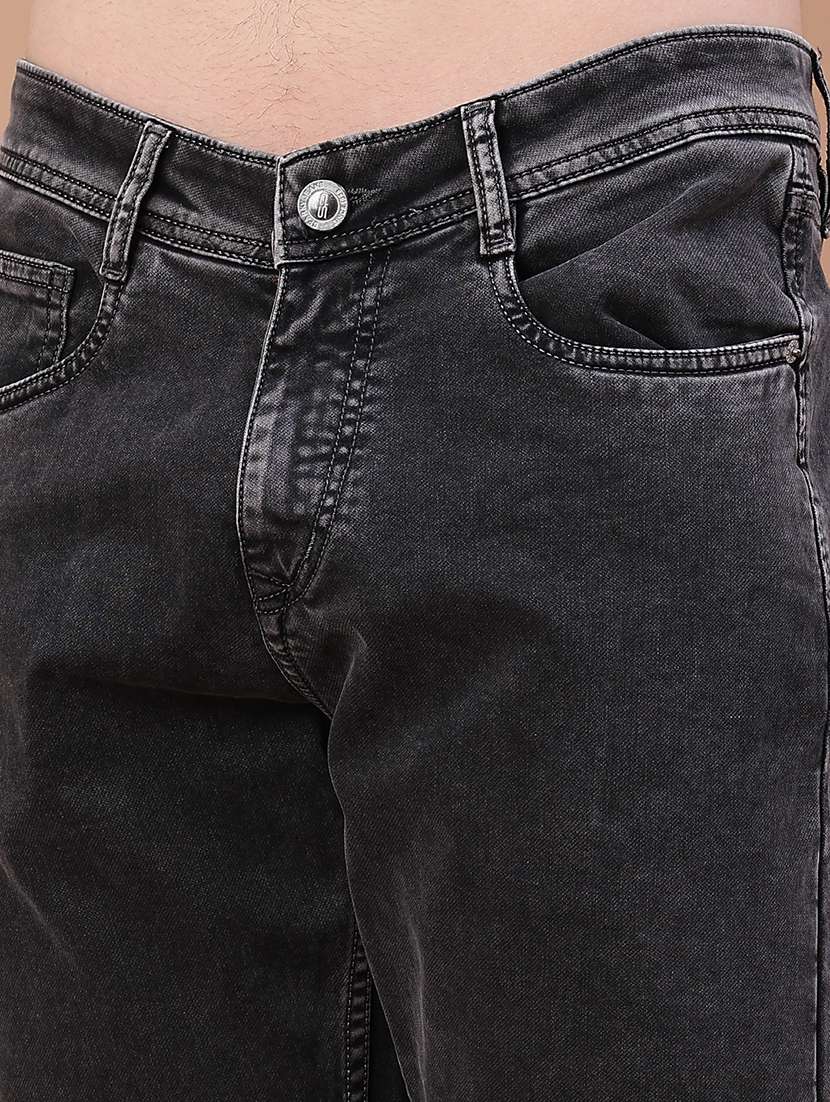 Men Washed Mid Rise Full Length Slim Fit Jeans - 22591600 -  Standard Image - 1