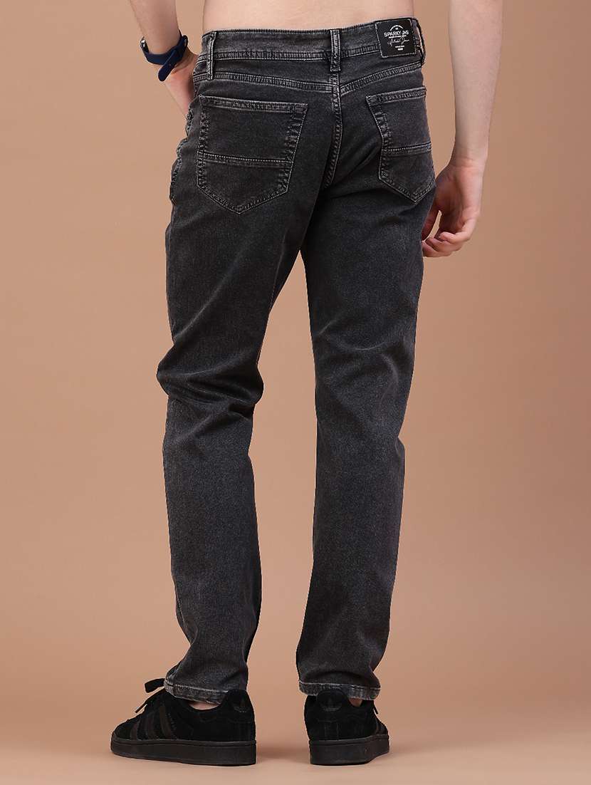 Men Washed Mid Rise Full Length Slim Fit Jeans - 22591600 -  Standard Image - 4