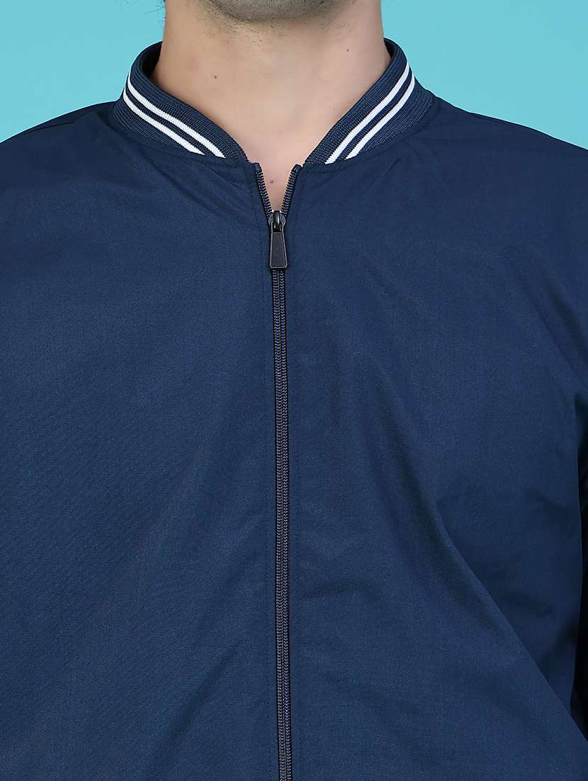 Men Solid Long Sleeve Lightweight Bomber Jacket - 22591838 -  Standard Image - 1