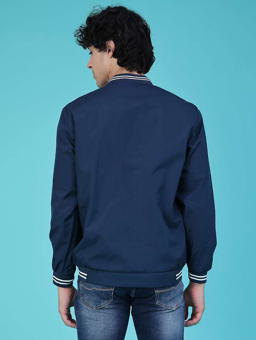 Men Solid Long Sleeve Lightweight Bomber Jacket - 22591838 -  Standard Image - 4