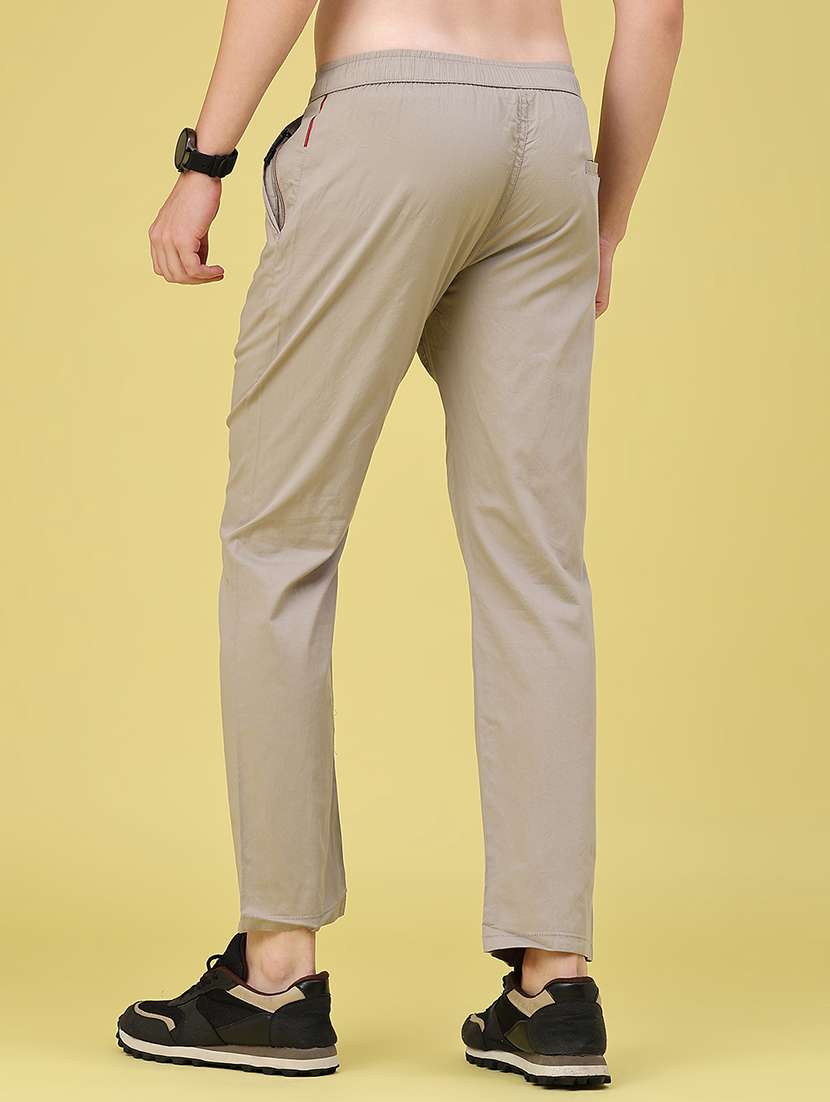 Men Solid Mid Rise Full Length Track Pant - 22591939 -  Standard Image - 4