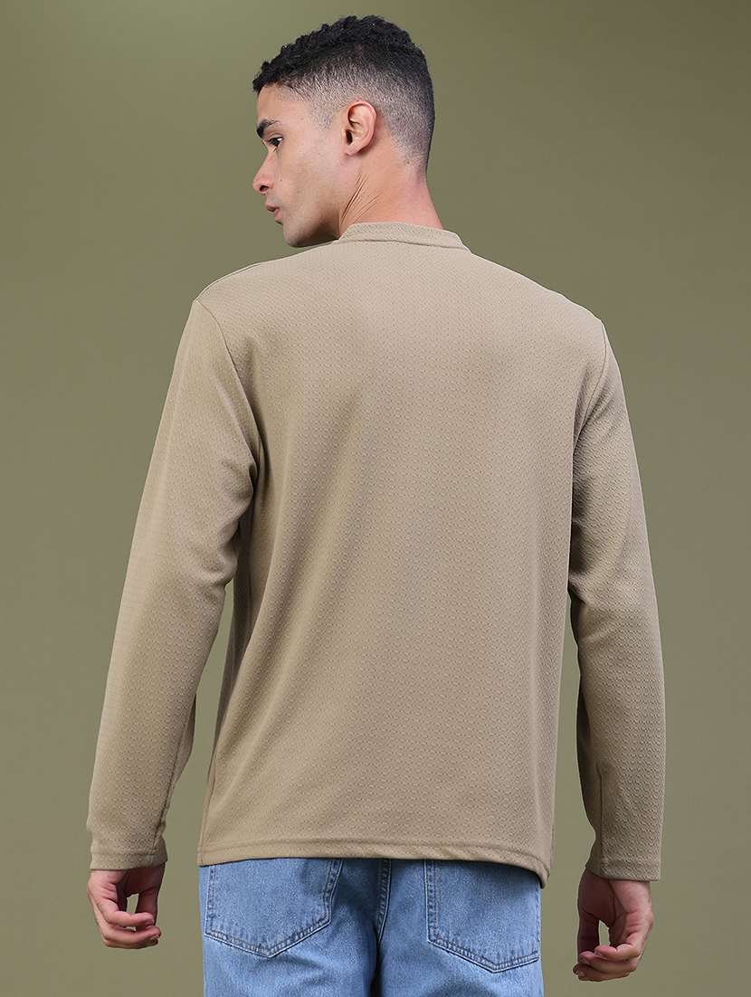 men self design long sleeve regular fit polo t-shirt - 22592156 -  Standard Image - 4