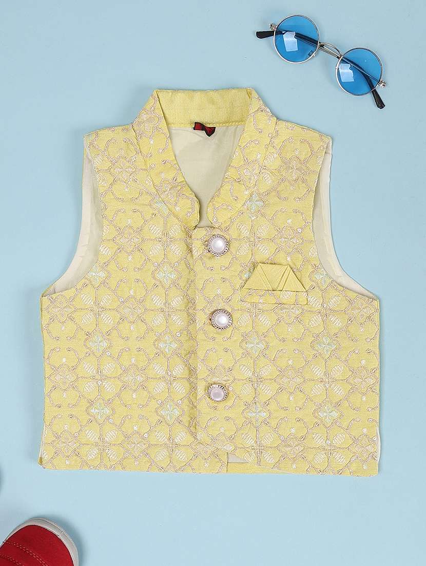 Boys Embroidered Long Sleeves Kurta Set - 22592430 -  Standard Image - 4