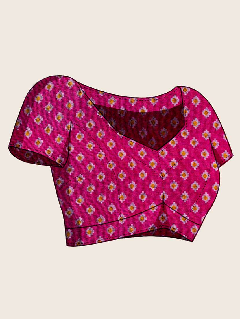 women printed patola saree with blouse - 22592566 -  Standard Image - 6