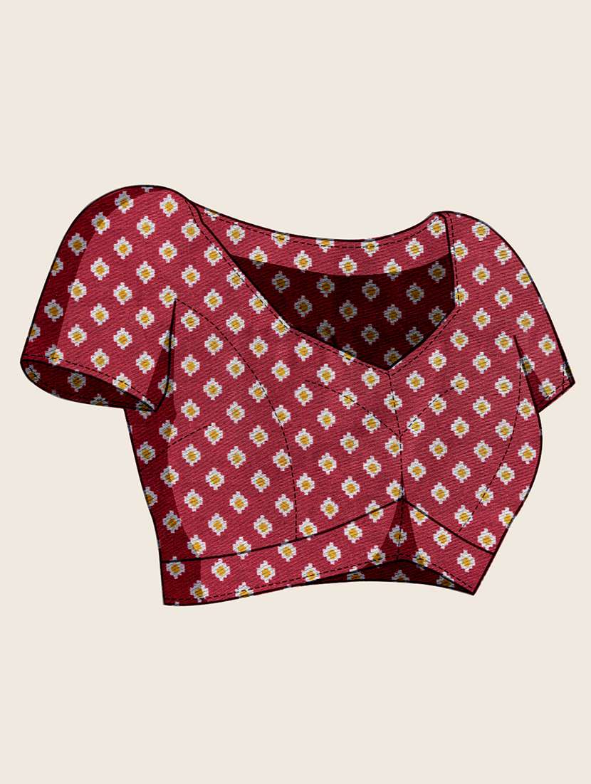 women printed patola saree with blouse - 22592567 -  Standard Image - 6