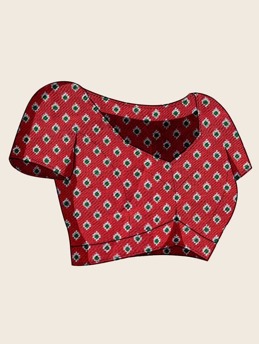 women printed patola saree with blouse - 22592572 -  Standard Image - 6