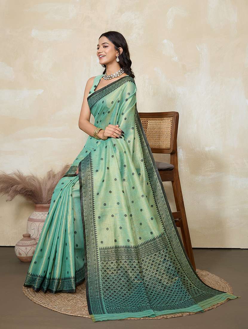 women self design bordered saree with blouse - 22592672 -  Standard Image - 4