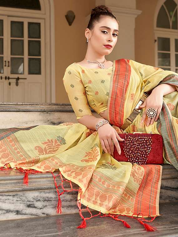 women self design handloom saree with blouse - 22592706 -  Standard Image - 1