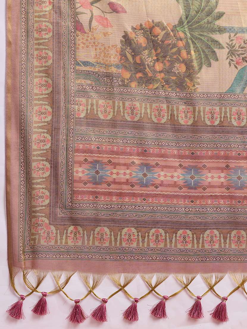 women printed saree with blouse - 22592889 -  Standard Image - 6