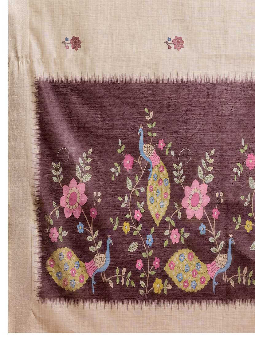 women printed casual wear saree with blouse - 22592918 -  Standard Image - 6