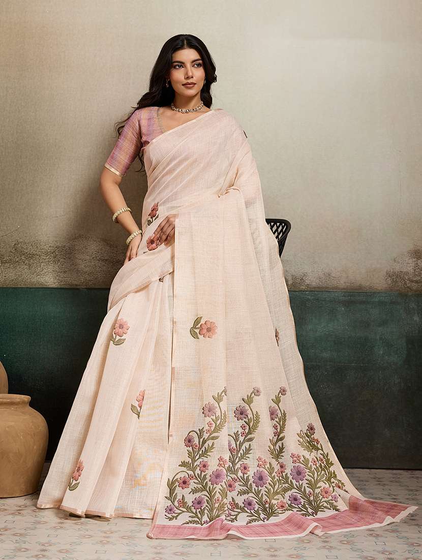 women printed casual wear saree with blouse - 22592931 -  Standard Image - 4