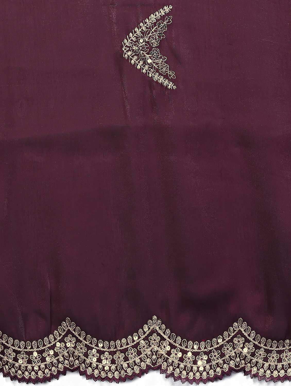 women solid with work embroidered saree with blouse - 22593041 -  Standard Image - 6