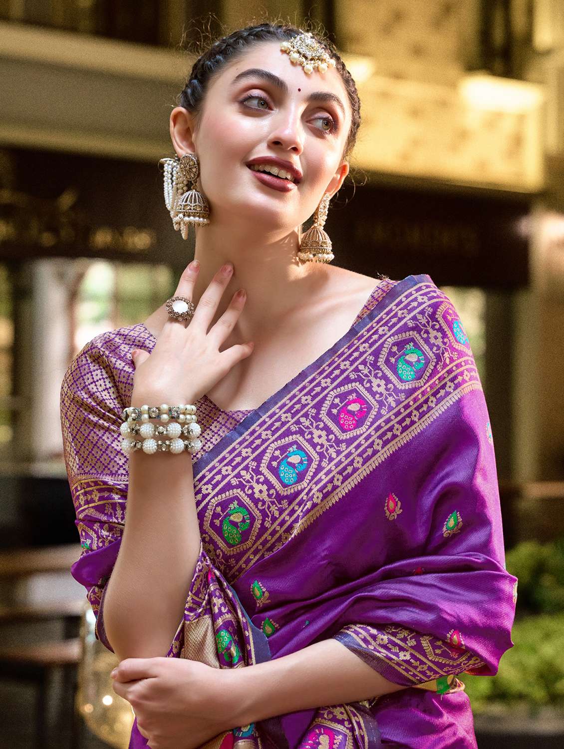 women self design paithani saree with blouse - 22593060 -  Standard Image - 1