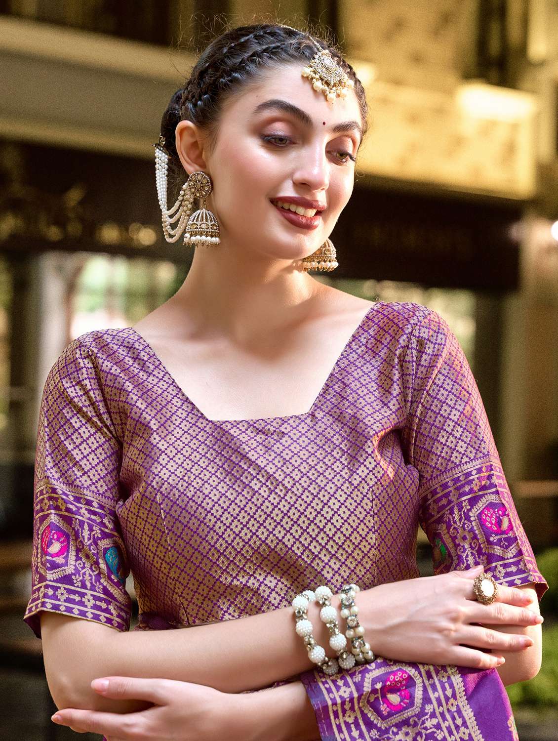 women self design paithani saree with blouse - 22593060 -  Standard Image - 6
