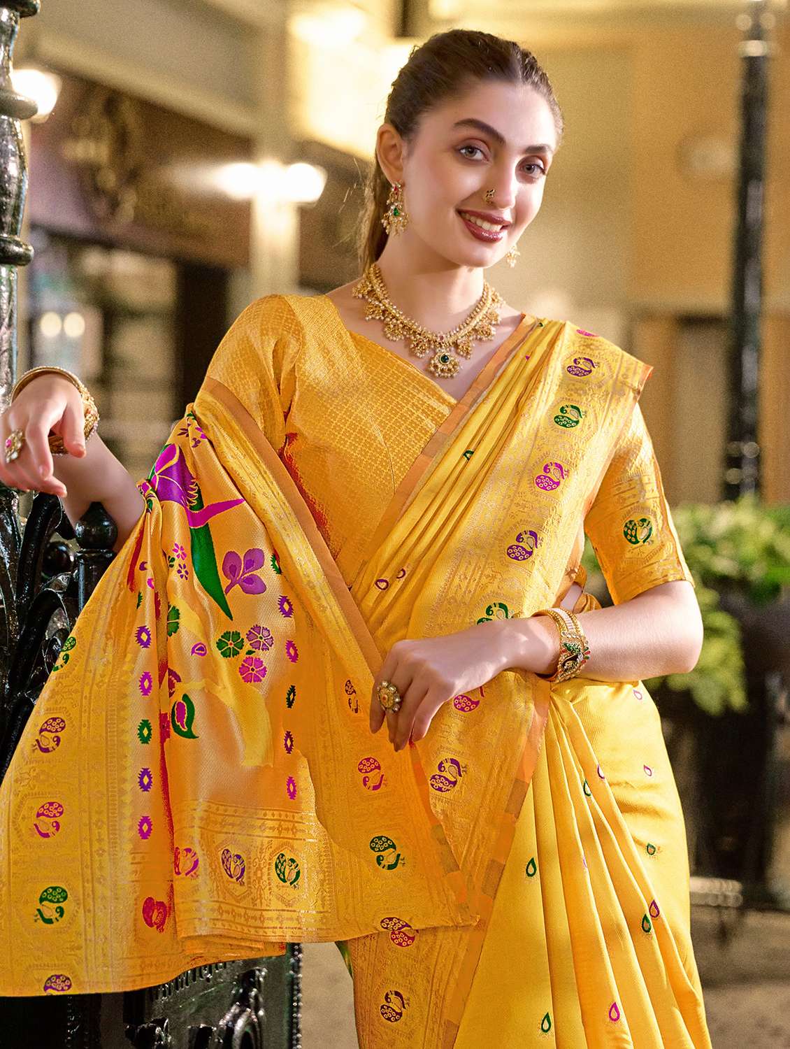 women self design paithani saree with blouse - 22593065 -  Standard Image - 1