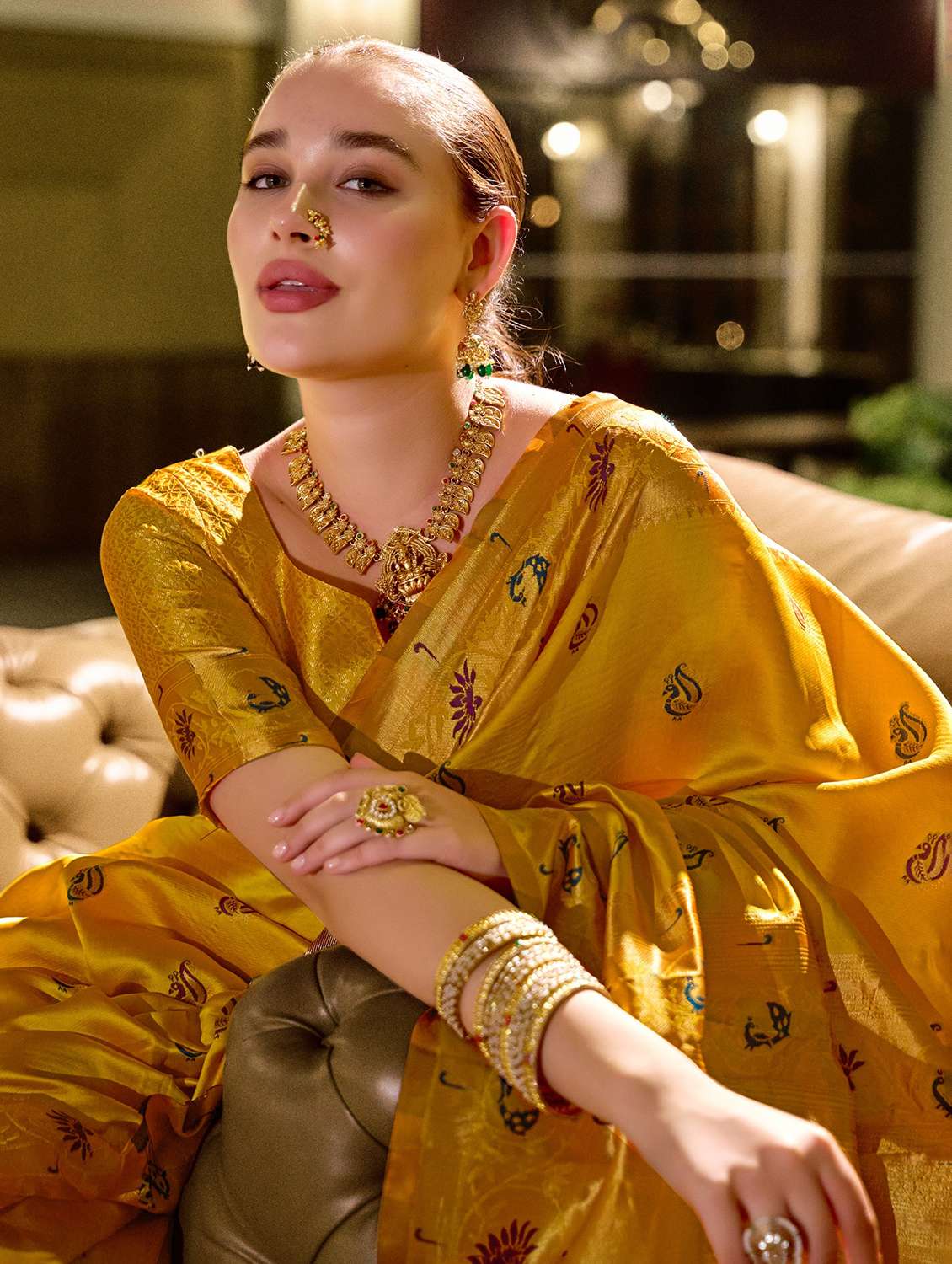 women self design paithani saree with blouse - 22593067 -  Standard Image - 1