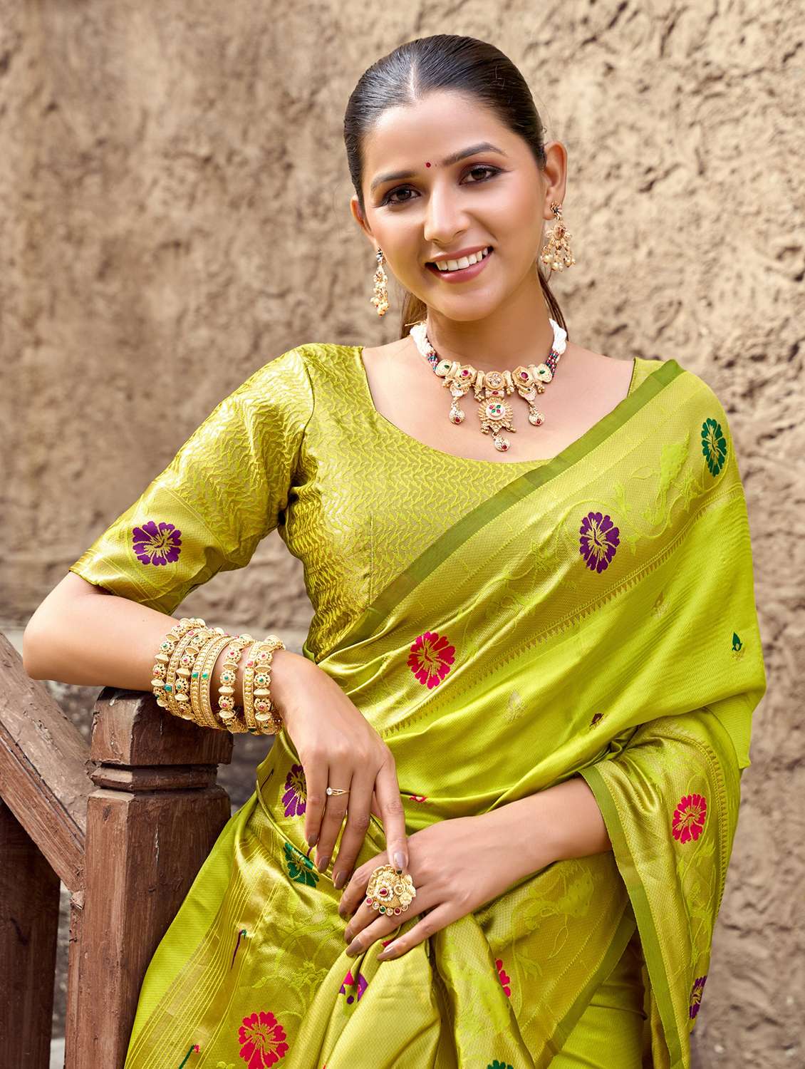 women self design paithani saree with blouse - 22593074 -  Standard Image - 1