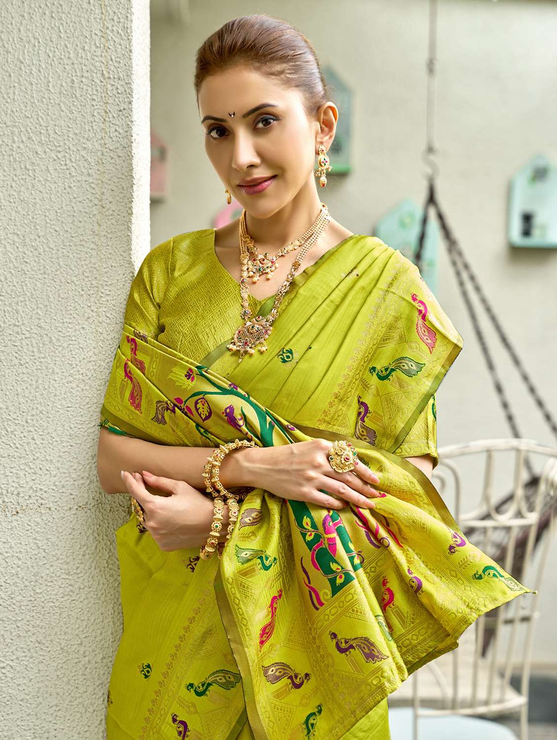 women self design paithani saree with blouse - 22593080 -  Standard Image - 1