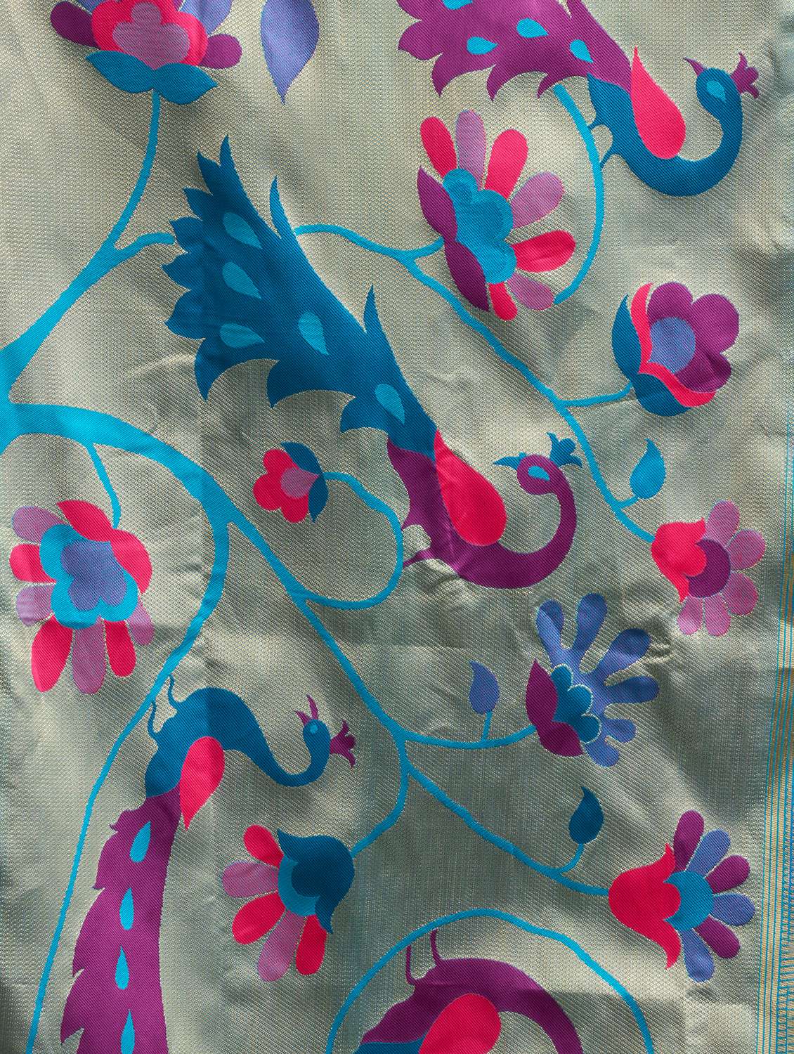 Women Self Design Paithani Saree With Blouse - 22593094 -  Standard Image - 6