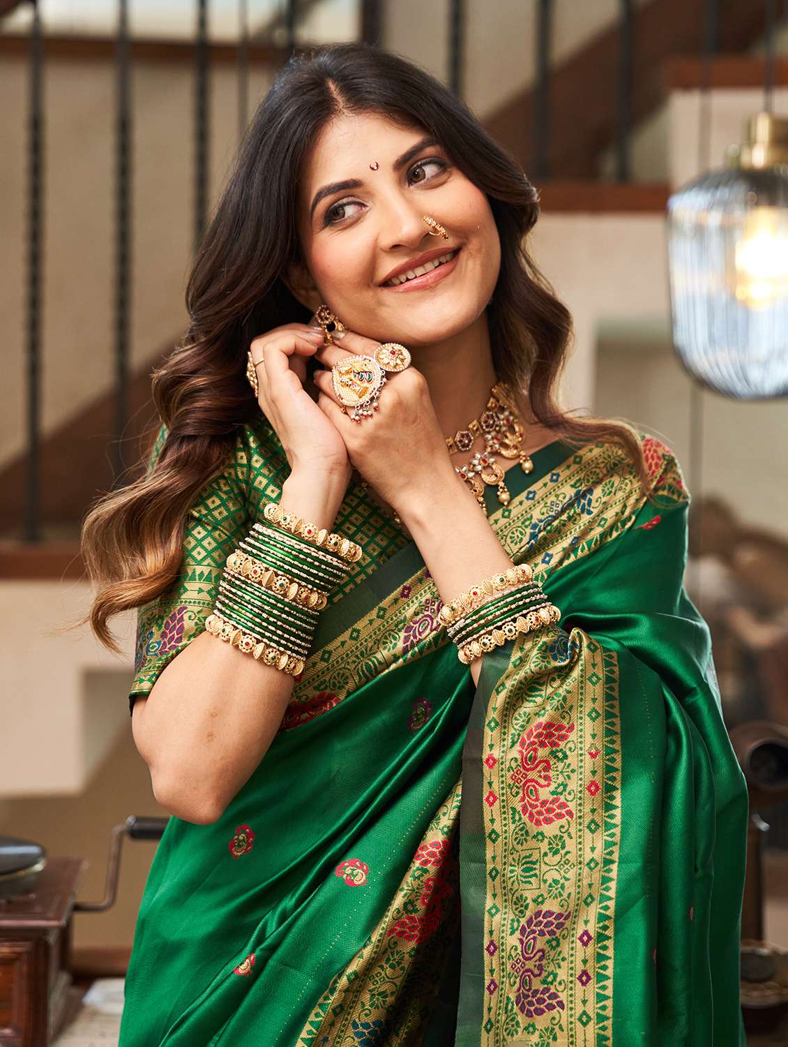 women self design paithani saree with blouse - 22593099 -  Standard Image - 1