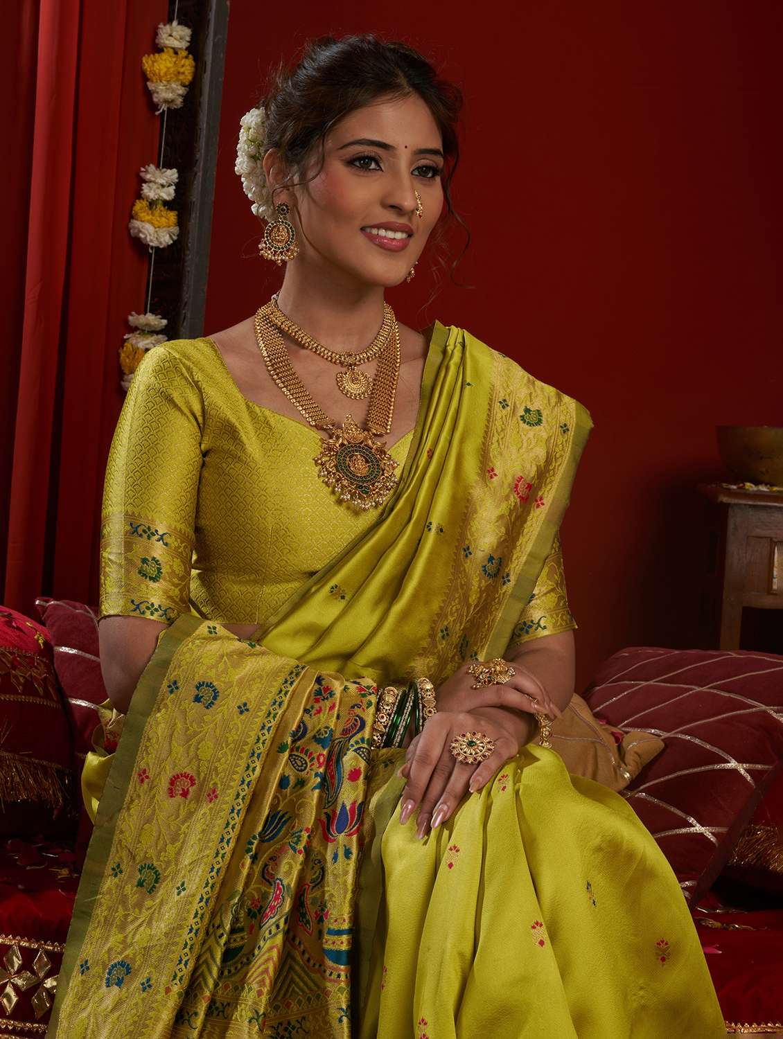 women self design paithani saree with blouse - 22593103 -  Standard Image - 1