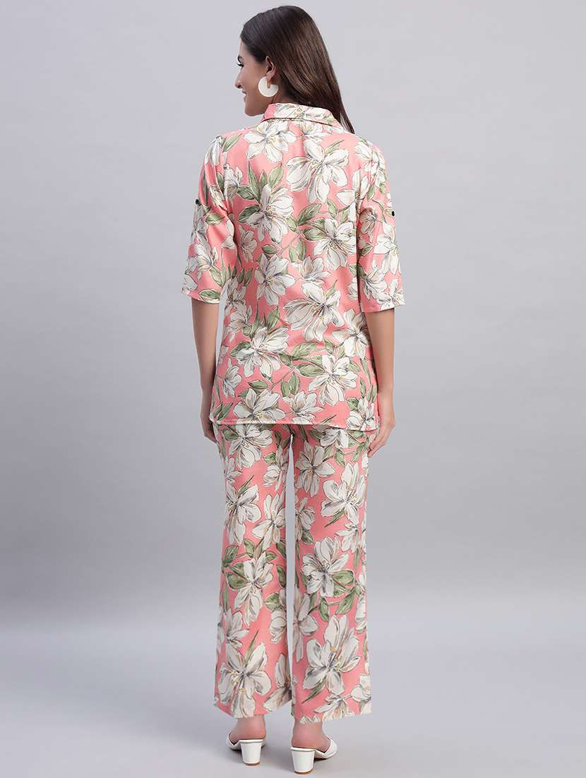 women printed three quarter sleeves ethnic co-ord set - 22593631 -  Standard Image - 4