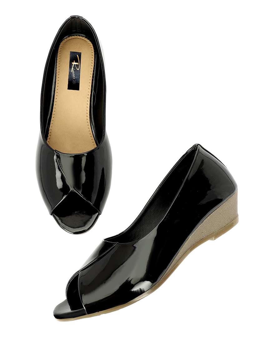 women solid peep toe slip on shoes - 22593637 -  Standard Image - 1