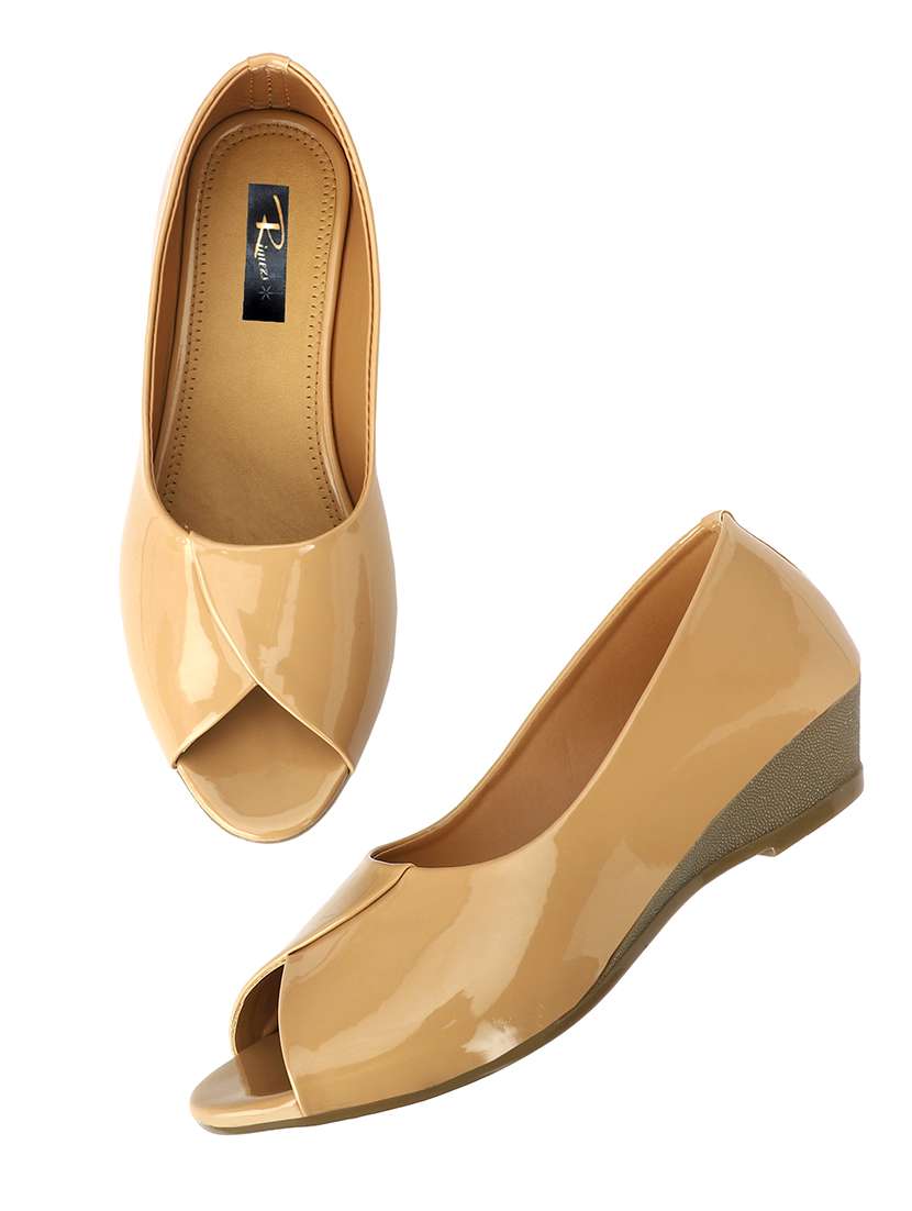 Women Solid Peep Toe Slip On Shoes - 22593638 -  Standard Image - 1