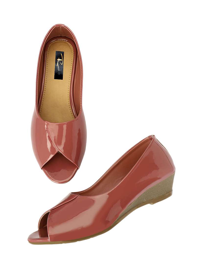 Women Solid Peep Toe Slip On Shoes - 22593639 -  Standard Image - 1