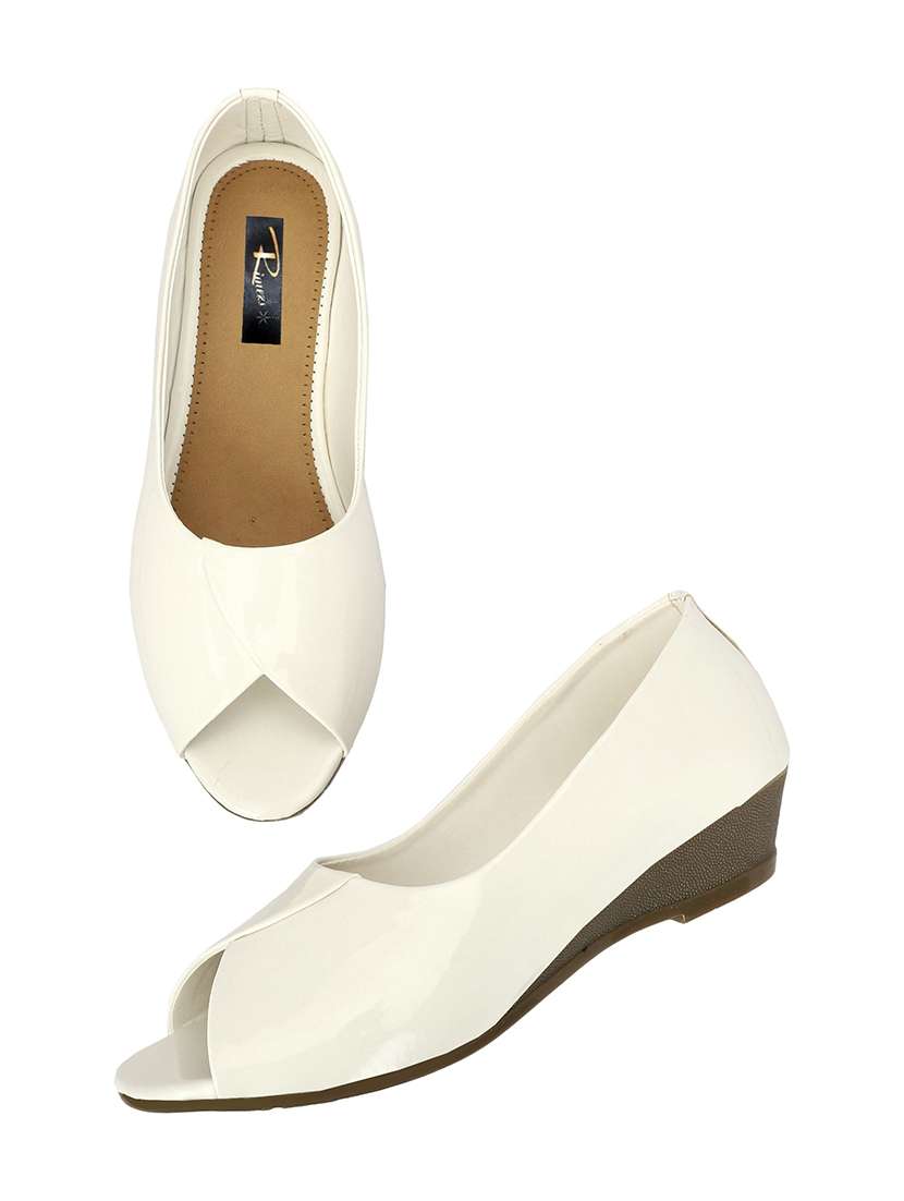 women solid peep toe slip on shoes - 22593640 -  Standard Image - 1
