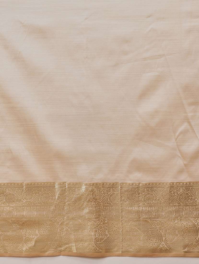 women solid with bordered kasavu saree with blouse - 22593804 -  Standard Image - 4
