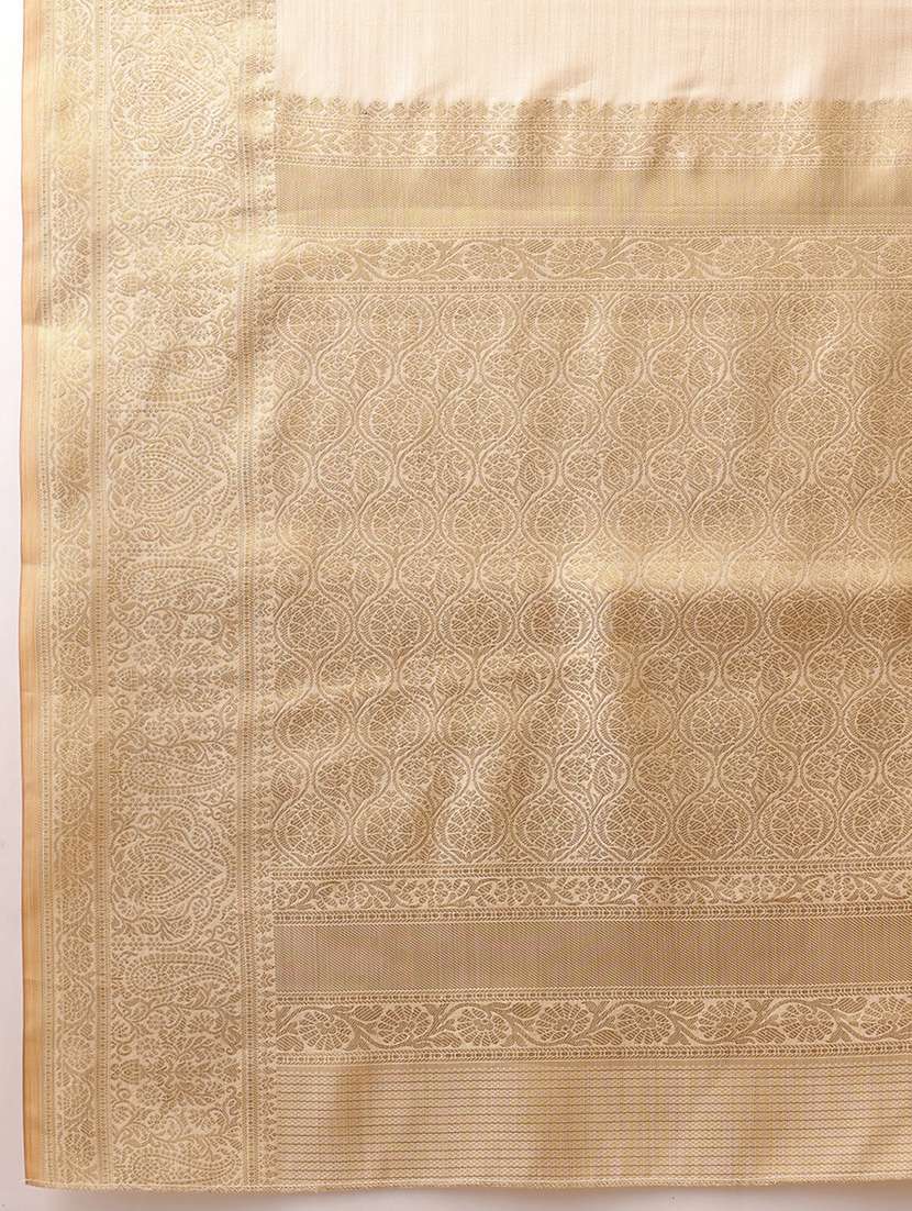 women solid with bordered kasavu saree with blouse - 22593812 -  Standard Image - 4