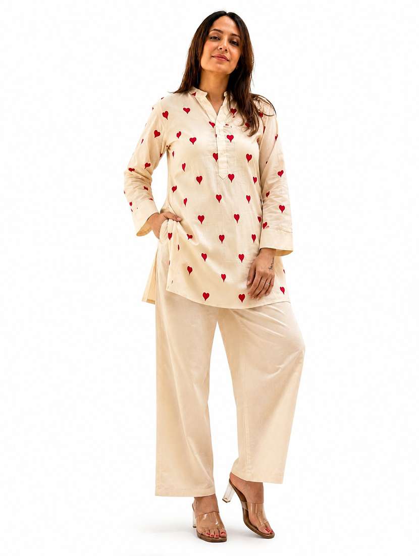 women printed long sleeves ethnic co-ord set - 22593840 -  Standard Image - 4